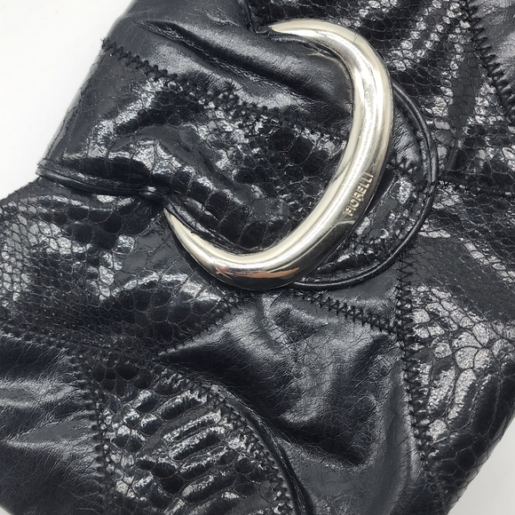 Vintage Fiorelli Black Y2K Patchwork Vinyl Shoulder Bag - Picture 7 of 16